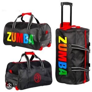 NWT ZUMBA Made with Love Rolling Gym Bag